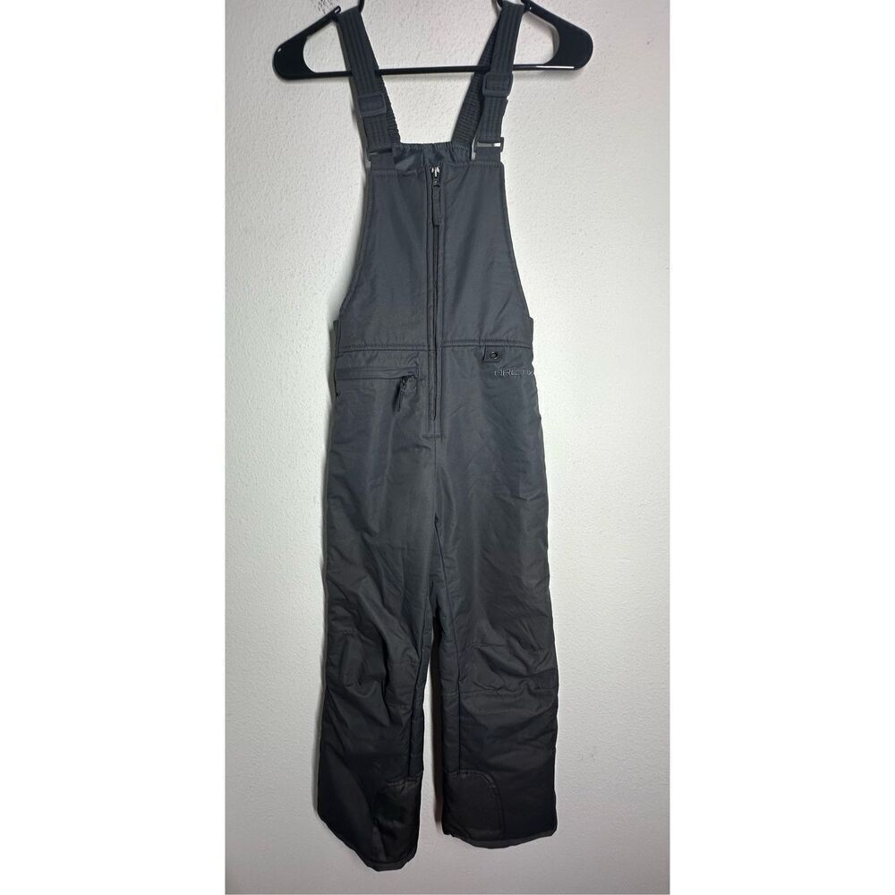 Arctix Overalls Youth Size M/3K Black Gray Snow Ski Bib Insulated Straight Leg